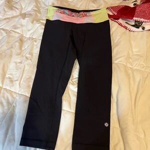 lululemon athletica  Leggings with Colorful Waistband REVERSIBLE